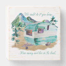 Cute Camper Caravan decor-teken - Glamper Style!