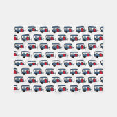 Cute Camper Fleece Deken (Voorkant (Horizontaal))