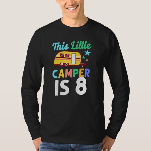 Cute Camper is 8 auto-home crème T-shirt (Voorkant)