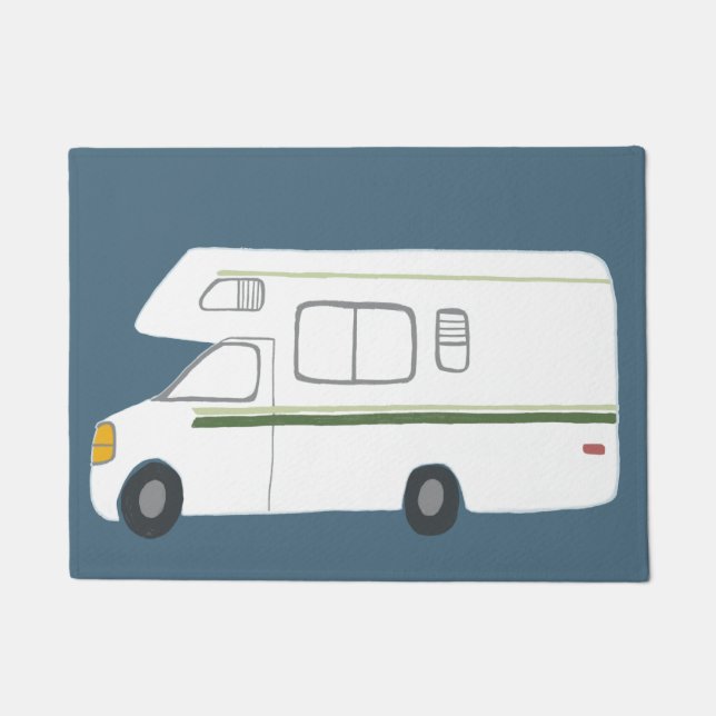 Cute Camper  Motorhome Art Deurmat (Voorkant)