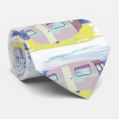 Cute Camper on Beach Stropdas (Opgerold)