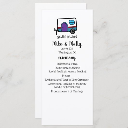 Cute Camper Programma (Voorkant / Achterkant)