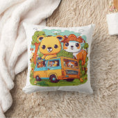 Cute Camper Van Coussin d'aventure pour enfants (Couverture)