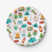 Cute camping party  bord (Voorkant)