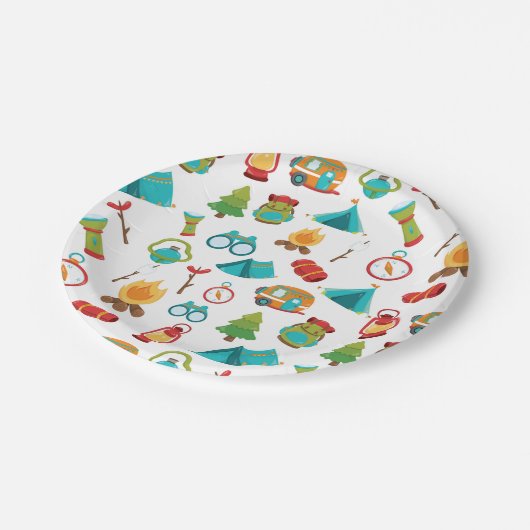 Cute camping party  bord (Gekanteld)