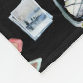 Cute Camping Pattern | Waterverf illustraties Fleece Deken (Hoek)