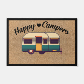 Cute Camping Quottes Rug, Happy Campers Deurmat