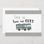 Cute Camping RV "Dit is hoe we werken", gepersonal Kaart (Voorkant / Achterkant)