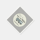 Cute Camping RV "Dit is hoe we werken", gepersonal Servet (Hoek)