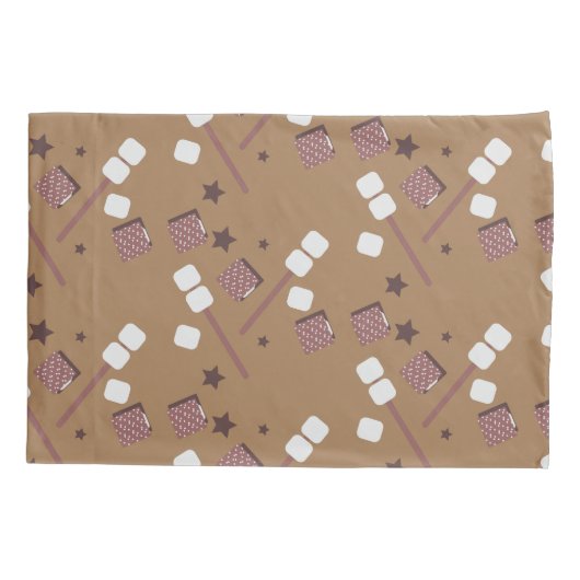 Cute Camping Smores Pattern Kussensloop (Achterkant)