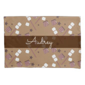 Cute Camping Smores Pattern Kussensloop (Voorkant)