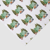 Cute Camping Theme Campfire, Tent, Forest Tiled Tissuepapier (Detail)