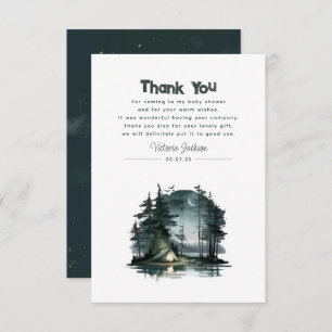 Cute Camping Thmed Baby shower Hartelijk dank Bedankkaart