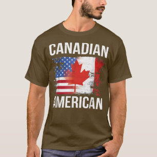 Cute Canada Day Canadese Amerikaanse vlag T-shirt
