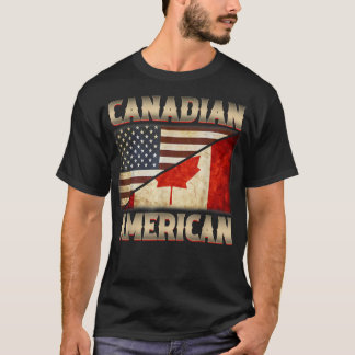 Cute Canada Day Canadese Amerikaanse vlag T-shirt