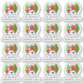 Cute Canada Postal Worker Bedankt Kerstmis Sticker (Voorkant)