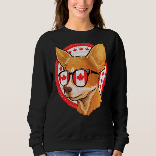 Cute Canadian Chihuahua Maple Leaf Canada Flag Sun Trui
