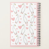 Cute Canard Coeur rose Personnaliser le planificat (Dos)