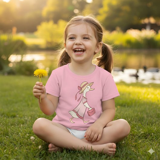 Cute Canard en T-shirt Robe Rose