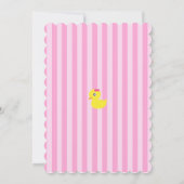 Cute canard fille baby shower invitation (Dos)