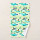 Cute canard turquoise motif (Serviette à main)