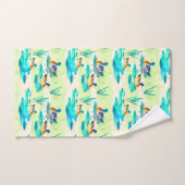 Cute canard turquoise motif (Serviette à main)