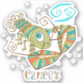 Cute Cancer Crab Sticker (Voorkant)