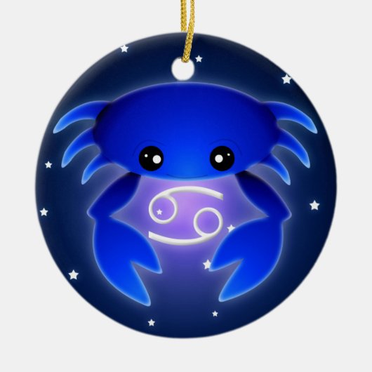 Cute Cancer Zodiac Keramisch Ornament (Voorkant)