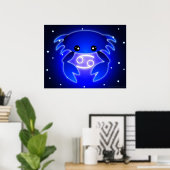 Cute Cancer Zodiac Poster (Thuiskantoor)