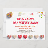 Cute Candies colorées Farewell Party Invitation (Devant)