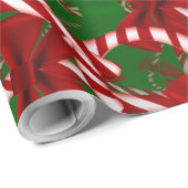 Cute Candy Cane Cadeaupapier (Rol Hoek)