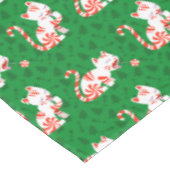 Cute Candy Cane Cat Tafelkleed (Gekanteld)