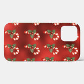 Cute Candy Cane Red Metallic Holiday Case-Mate iPhone Case (Achterkant (horizontaal))