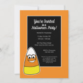 Cute Candy Corn Halloween Party Kaart (Voorkant)