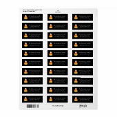 Cute Candy Corn Halloween Return Address Etiket (Full Sheet)