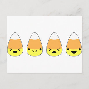 Cute Candy Corn voor Halloween. Briefkaart