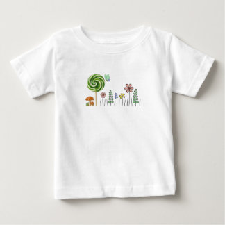 Cute Candy Garden Illustration. Baby Fine Jersey T