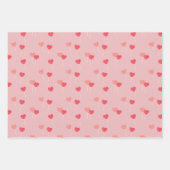 Cute Candy Heart Papier Papier Plat Set de 3 (Devant 2)