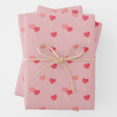 Cute Candy Heart Papier Papier Plat Set de 3 (En situation)