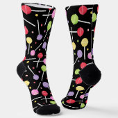 Cute Candy Lollipops Geblokte Decora Kei Sokken (Gebogen)