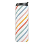 Cute Candy Striped Diagonal Thermosbeker (Gedraaid links)