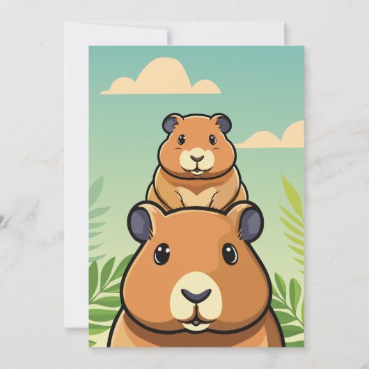 Cute CAPIBARA Invitation (Dos)