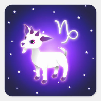 Cute Capricorn Zodiac Vierkante Sticker