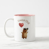 Cute Capybara Always Chill Valentine Coffee Mug (Gauche)