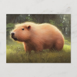 Cute Capybara Ansichtkaart Briefkaart