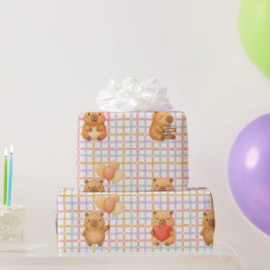 Cute Capybara Baby Shower Cadeaupapier
