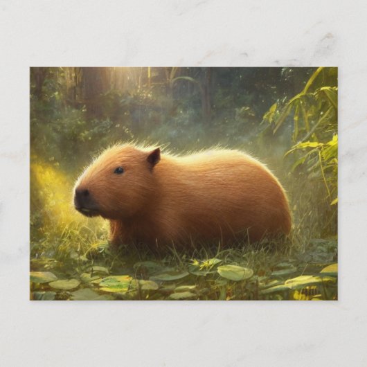 Cute Capybara Briefkaart (Voorkant)