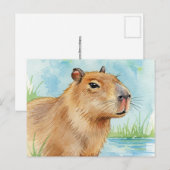 Cute Capybara Briefkaart (Voorkant / Achterkant)