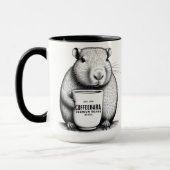 Cute Capybara Coffeebara Coffeebara Mug (Gauche)