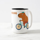 Cute Capybara Cycling Mug (Devant droit)